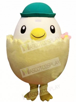 Green Hat Chick In Egg Mascot Costumes Poultry