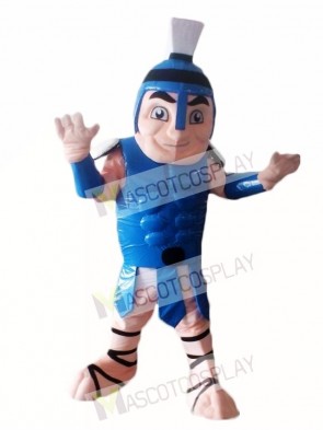 Blue Titan Spartan Trojan Knight Mascot Costume