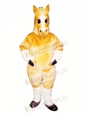 Cute Palomino Horse Mascot Costume