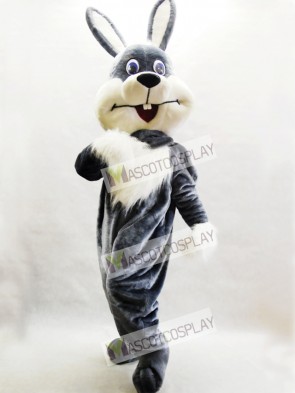 Gray Bunny Easter Rabbit Hare Mascot Costume 