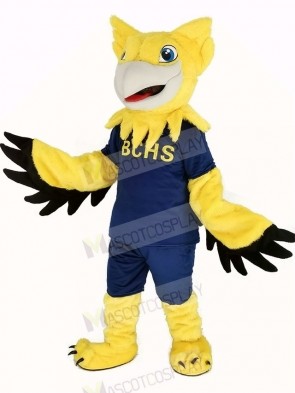 Yellow Gryphon with Blue T-shirt Mascot Costume Animal