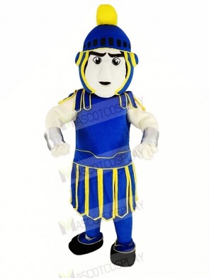 Blue and Yellow Titan Spartan Trojan Knight Sparty Mascot Costume People