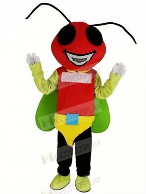 Red Head Firefly Mascot Costume Insect