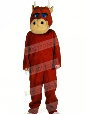 Strong Brown Bull Mascot Costume Adult