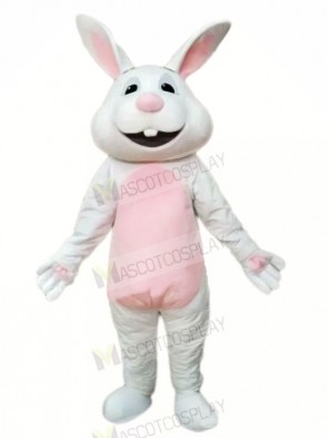 Smiling Gray Rabbit Mascot Costumes Animal