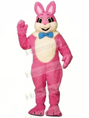 Pink Smiling Bunny Mascot Costumes Cheap