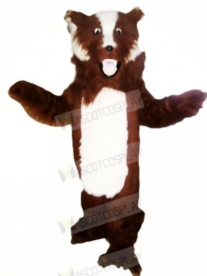 Fierce Brown and White Badger Mascot Costumes Adult