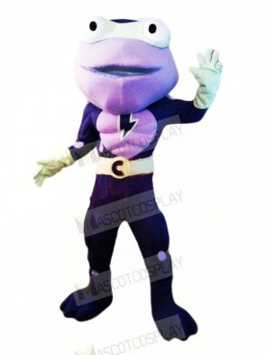 Hero Purple Frog Mascot Costumes Cartoon