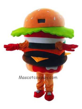 High Quality Adult Food Hamburger Mascot Costumes Christmas Halloween Outfit Fancy Dress Suit