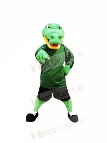 University Alligator With Green Shirt Mascot Costumes School