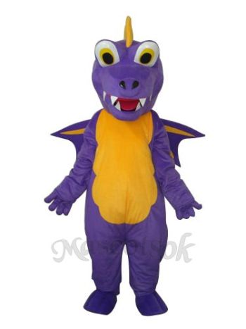 Long Thorn Purple Dinosaur Mascot Adult Costume 