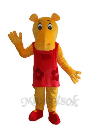 Miss Hippo Hippopotamus Mascot Adult Costume 