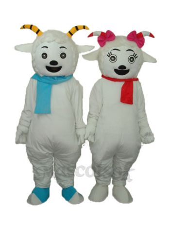 Pleasant Goat & Beauty Sheep Mascot Adult Costume 