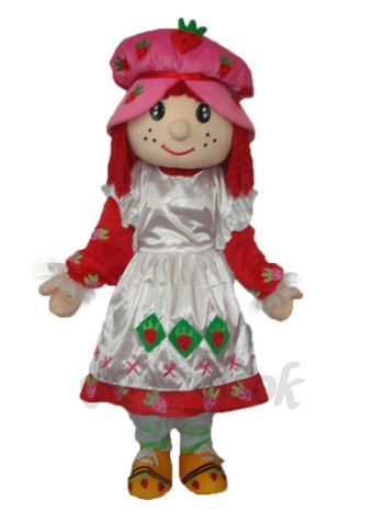 Strawberry Girl 2 Mascot Adult Costume 