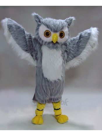 New Grey Owl Costume Mascot