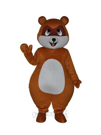 Cute Yellow Brown Civet Cat Mascot Costume 