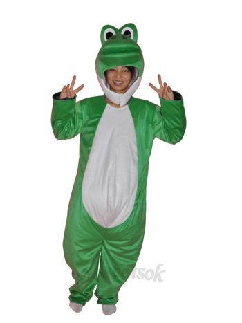 Super Cute Show Face Green Dinosaur Adult Mascot Costume 