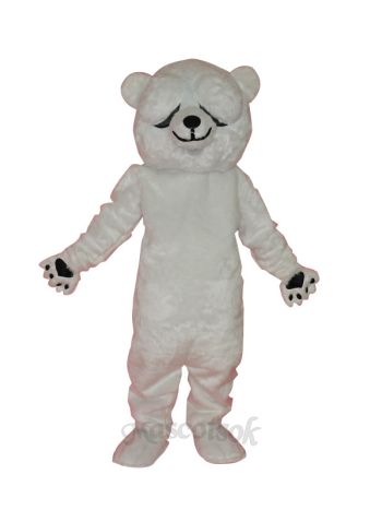 Simple and honest polar bears adult mascot costume 