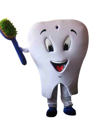 Tooth Mascot Adult Costume Tooth Dental Care Co Birthday Party Fancy Dress Outfit