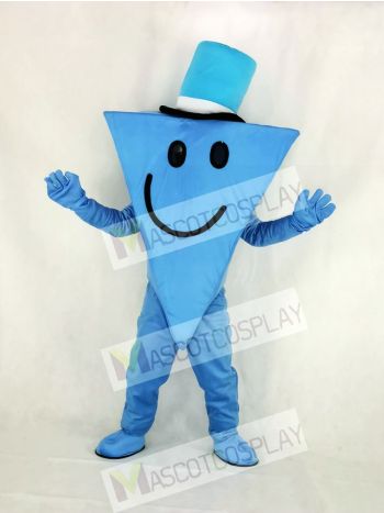 Mr Cool with Blue Hat Mascot Costume Cartoon	