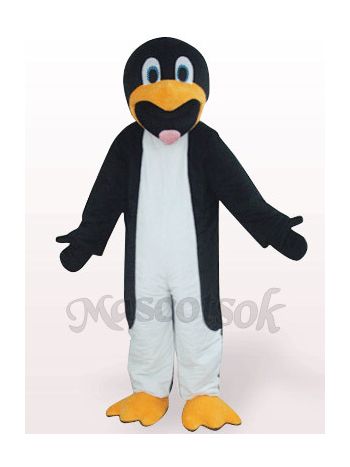 Black And White Slim Penguin Plush Mascot Costume