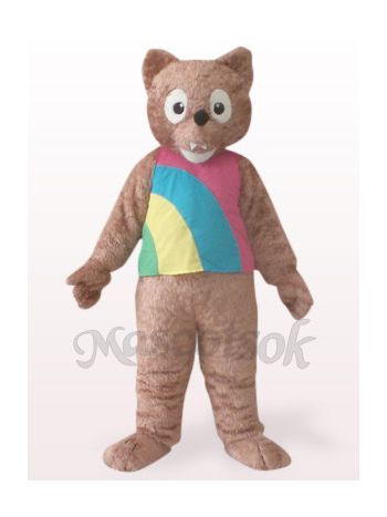 Brown Wolf Plush Mascot Costume