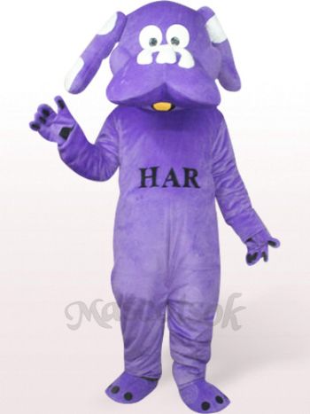 Dog In Purple Plush Mascot Costume