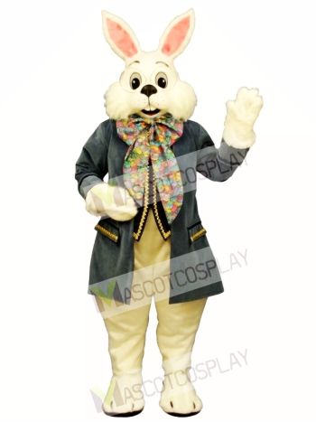 Wendell Blue Rabbit Easter Bunny Mascot Costume