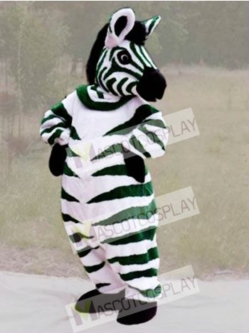 Green Zebra Mascot Costume