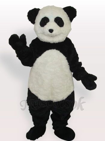 Smiling Panda Long Plush Adult Mascot Costume