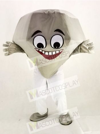 Silver Diamond Mascot Costume Cartoon	