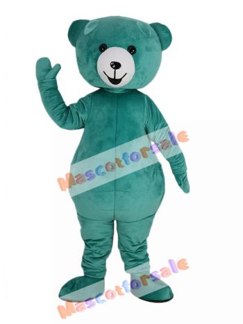 Cute Mint Green Teddy Bear Mascot Costume