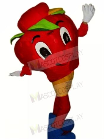 Happy Strawberry Mascot Costume 