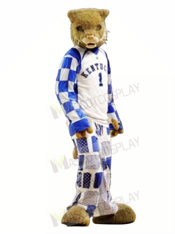 College Sport Wildcat Mascot Costume Free Shipping 