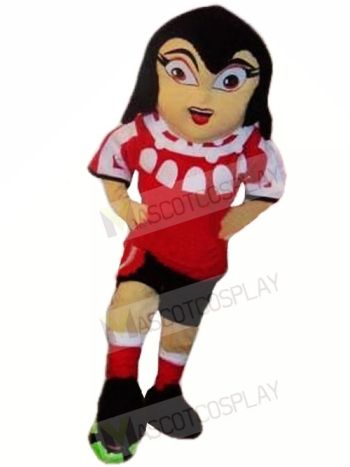 Football Girl Mascot Costume 