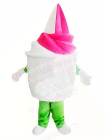 Vanilla Strawberry Ice Cream Mascot Costume 
