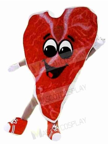 Steak Mascot Costume 