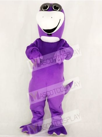 Cute Purple Dinosaur Mascot Costume School