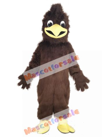 Brown Crested Hawk Mascot Costume Animal