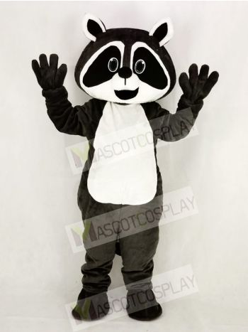 Dark Grey Robbie Raccoon Mascot Costume College
