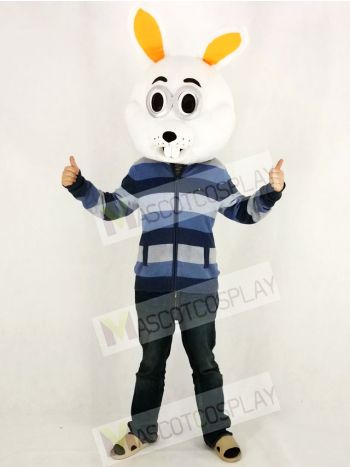 Easter White Bunny Rabbit Mascot Costume Only Head