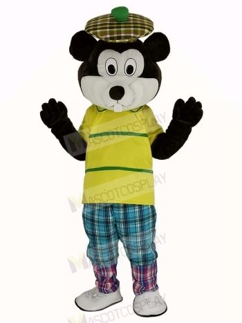 Golfing Gopher with Yellow T-Shirt Mascot Costume