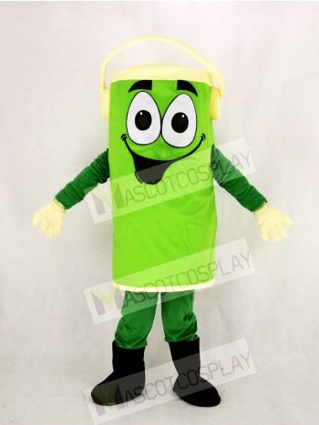 Green Peter Paint Can Mascot Costume Cartoon