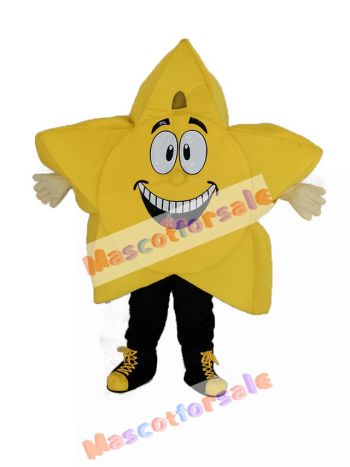 Yellow Comic Star Mascot Costume