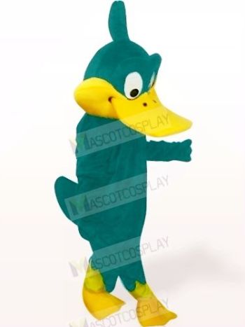 Duck with Teal Body Mascot Costume Cartoon