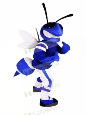 Blue Bee with White Wings Mascot Costumes Animal
