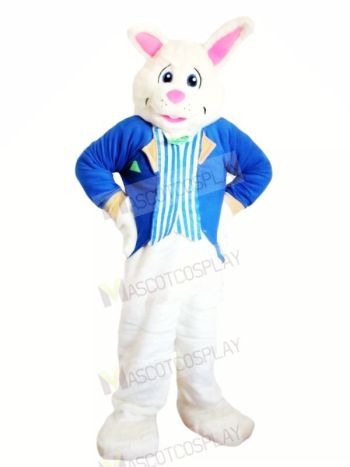 Blue Bunny with suit Mascot Costumes Animal
