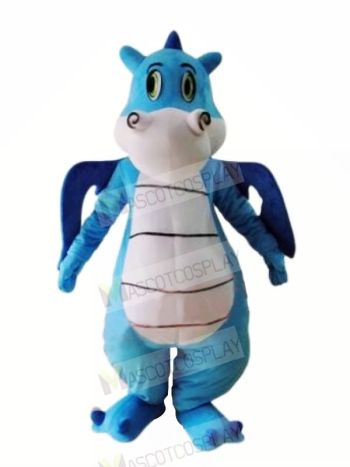 Cute Blue Dinosaur Mascot Costumes Animal