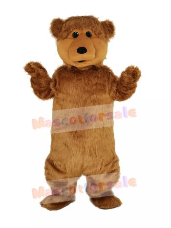 Fluffy Brown Bear Mascot Costume