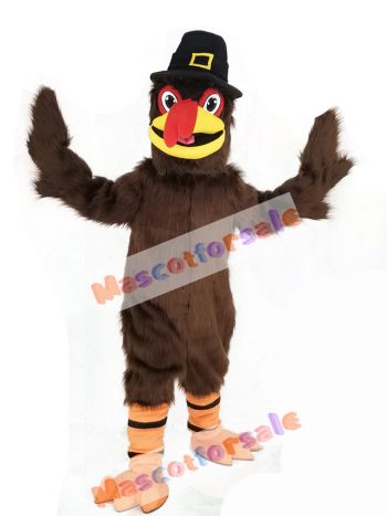 Thanksgiving Turkey with Black Hat Mascot Costume